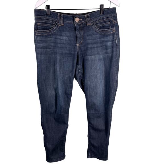 Democracy Ab Technology Women's Jeans Size 8 Mid Rise Tapered Leg Cropped Soft - Picture 1 of 9